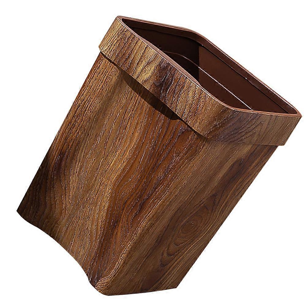 Decorative Trash Can Large-capacity Rectangular Household Item Coffee Plastic 1Pack