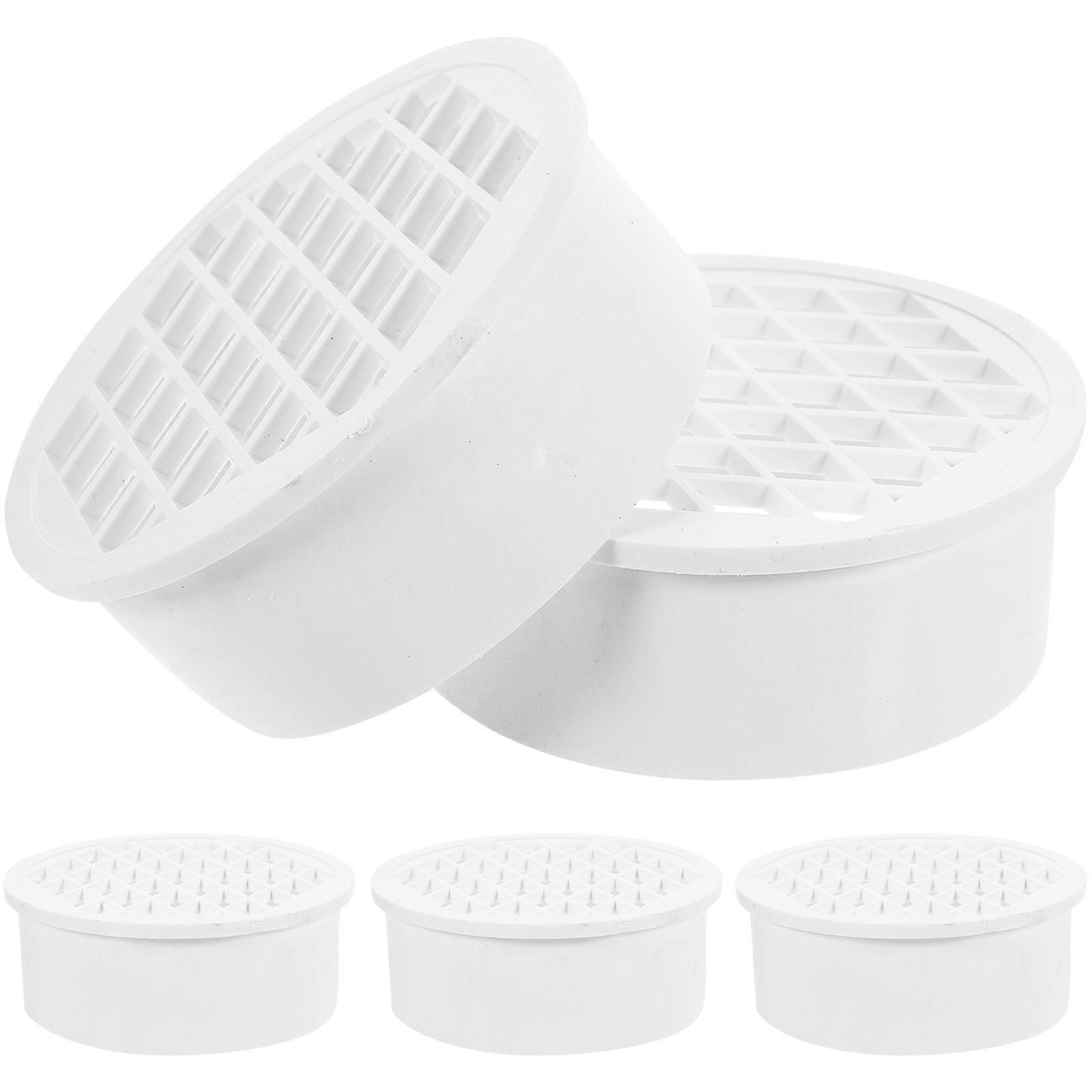 Plastic Gutter Guard White Downspout Guard 5Pcs Stable Connection Use