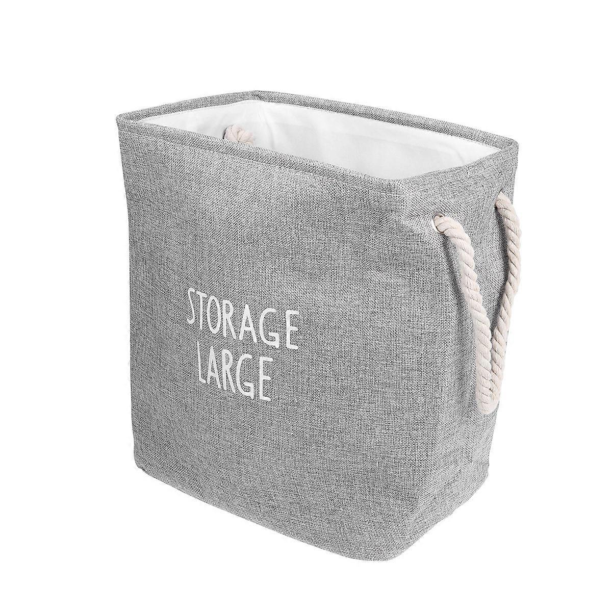 Laundry Hamper Bin Foldable Bag for Storage Use Dark Grey