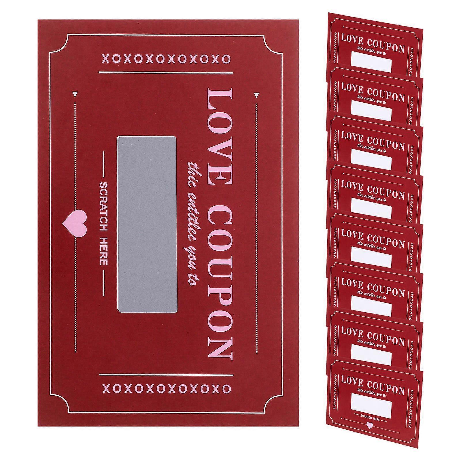 Valentine Scratch Off Cards Couple Date Cards for Creative Play 20 Sheets