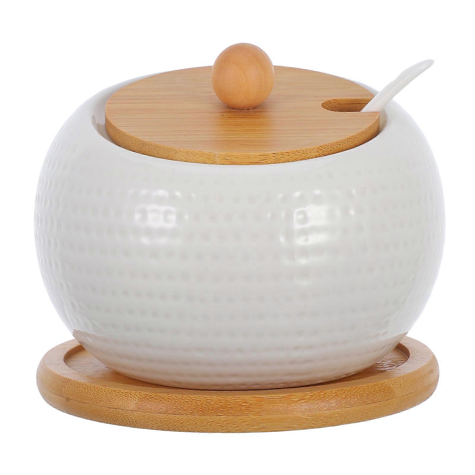 Creative Seasoning Can Ceramic Container for Salt and Spice 1Set