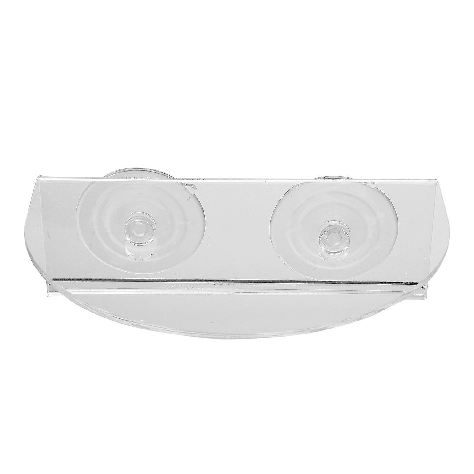 Window Shelf with Suction Cup for Storage Use Transparent Acrylic 4 5kg Load Capacity