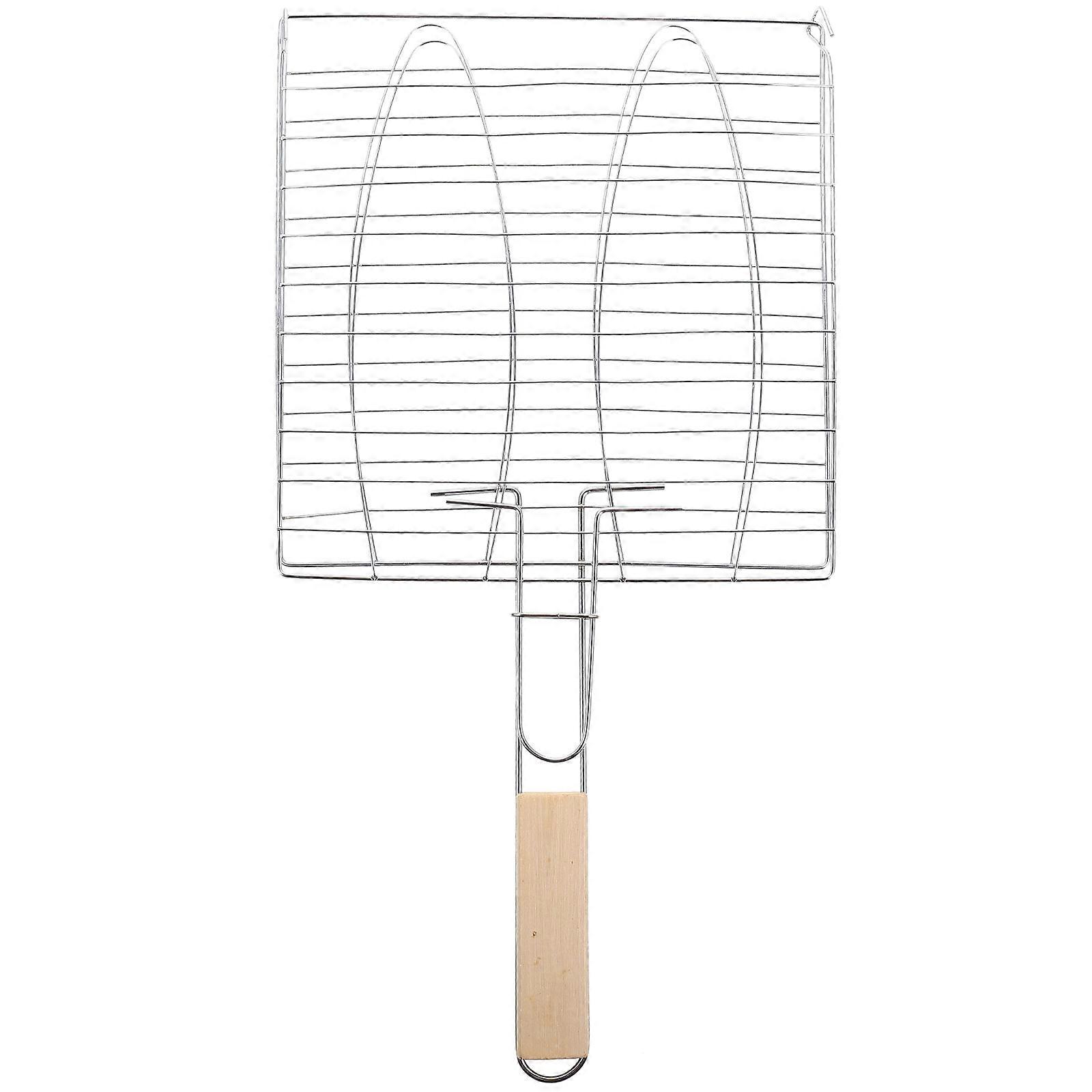 Iron Grill Rack Camping Grilling Basket for Efficient Barbecue