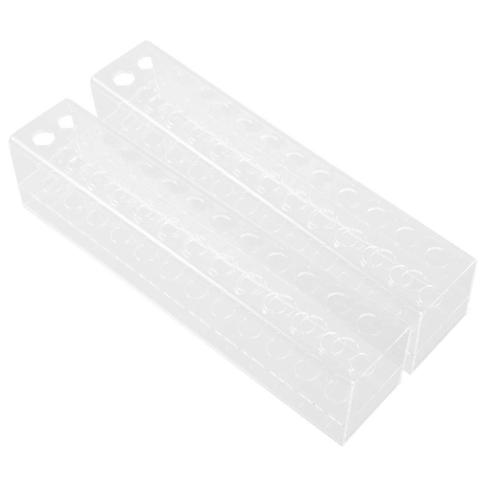 Pencil Holder Desktop Organization For General Users Simple Design 2Pcs Acrylic