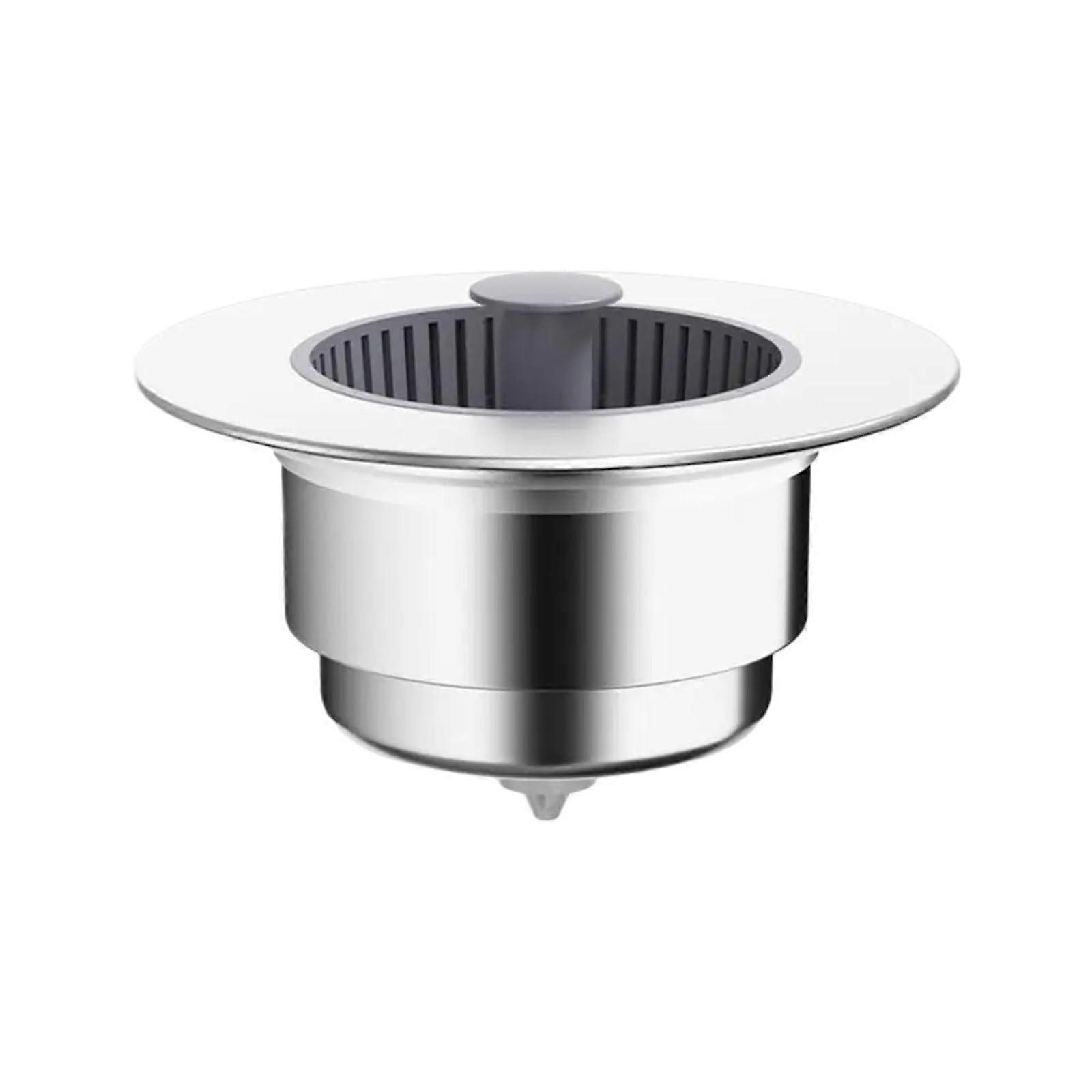 Kitchen Sink Strainer Basket 3.5 Inch with Odor Drain Filter and SpringLoaded Stopper