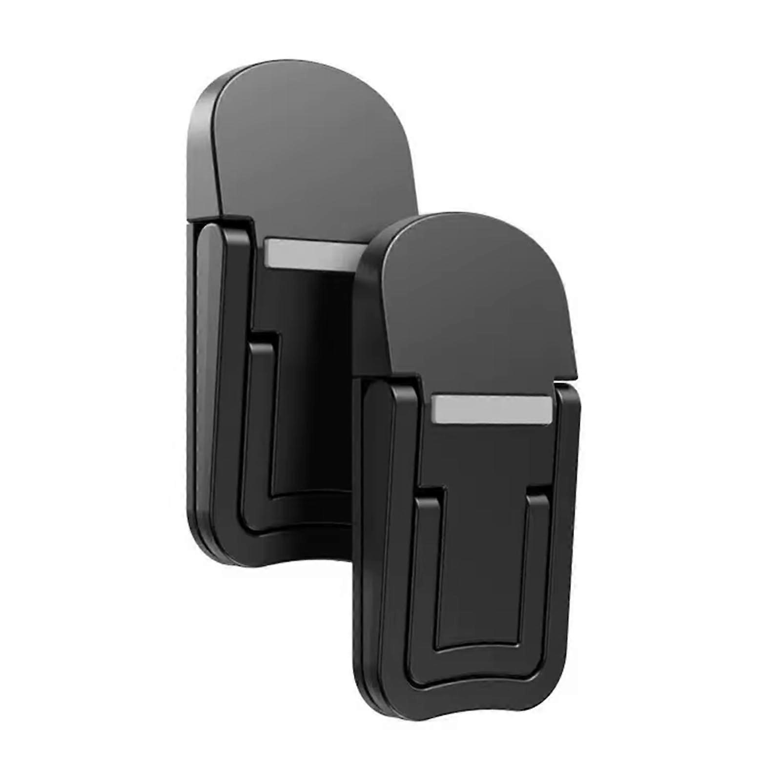 Adjustable Laptop Stand with Dual Slots Ergonomic Height for Desk SpaceSaving Black