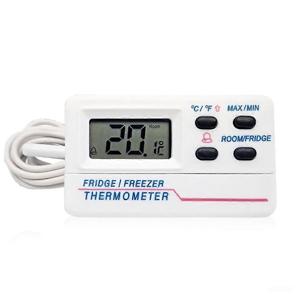Fridge Freezer Thermometer Digital with Large LCD and Max Min Record, Magnetic Back for Kitchen
