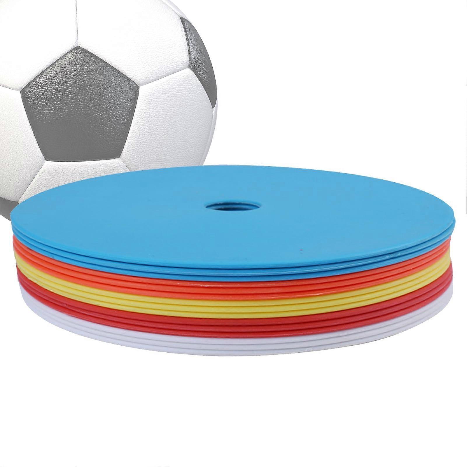 Soccer Training Cones PVC Flat Marker Discs AntiSlip Durable Field Agility Equipment 15.5cm
