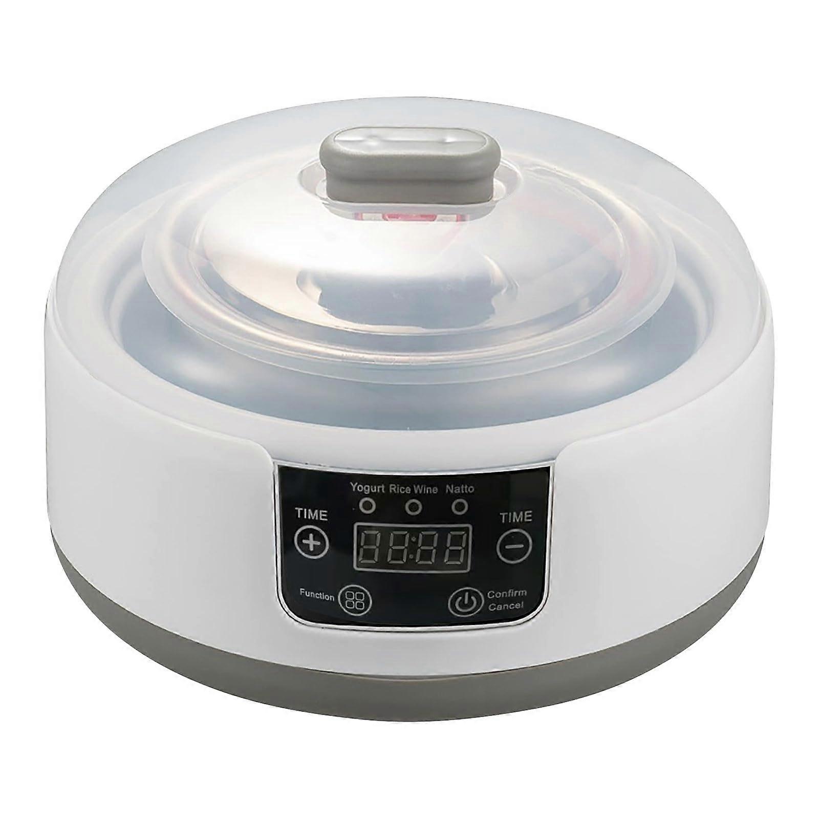 1.2L Automatic Yogurt Maker with Stainless Steel Container, Adjustable Time and Temperature for Home