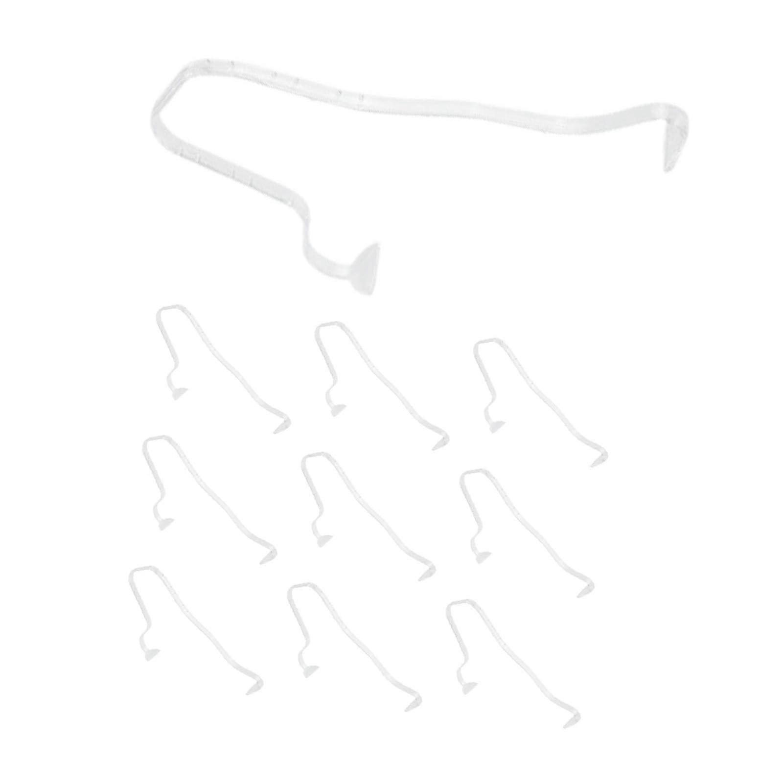 10 Pack Clear Shoe Display Stand with Elevated Heel Support, Preserves Shoe Shape for Retail