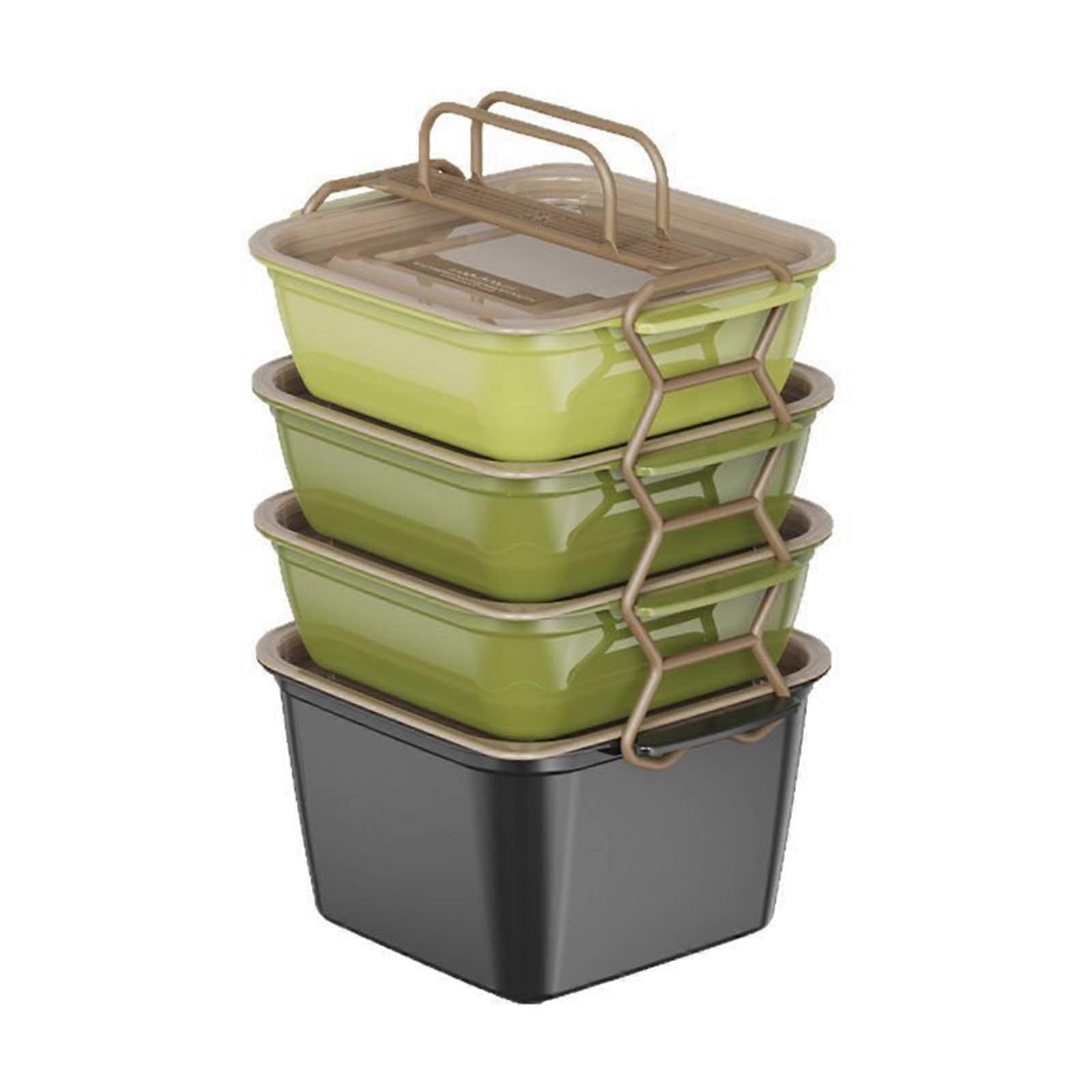 Lunch Box with Airtight Leakproof Seal, Microwave Safe Stackable Bento Container for Adults