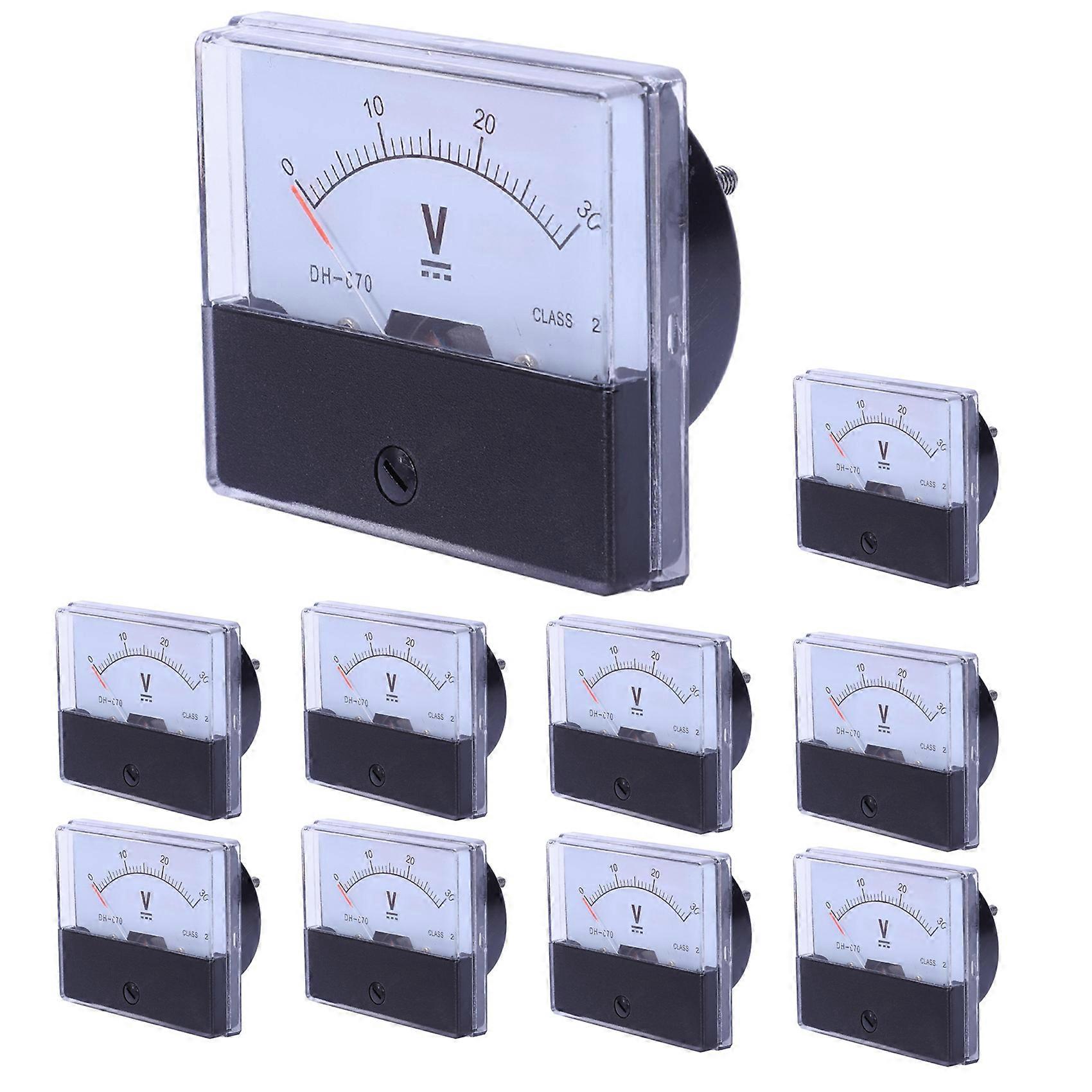10X DH-670 Accuracy DC 30V Analog Panel Meter Voltmeter
