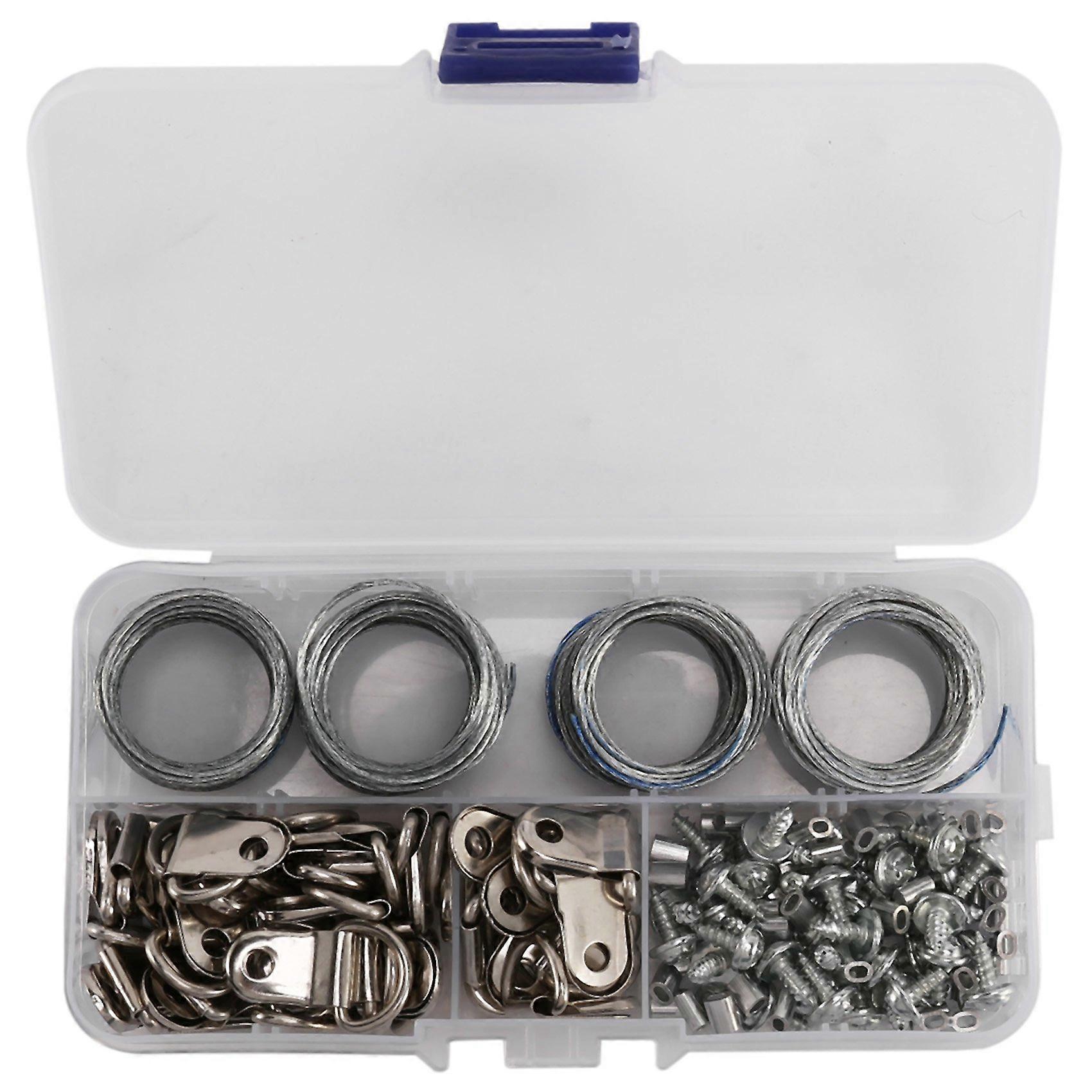 124Pcs Picture Hanging Wire Kit,P o Frame Hanging Kit