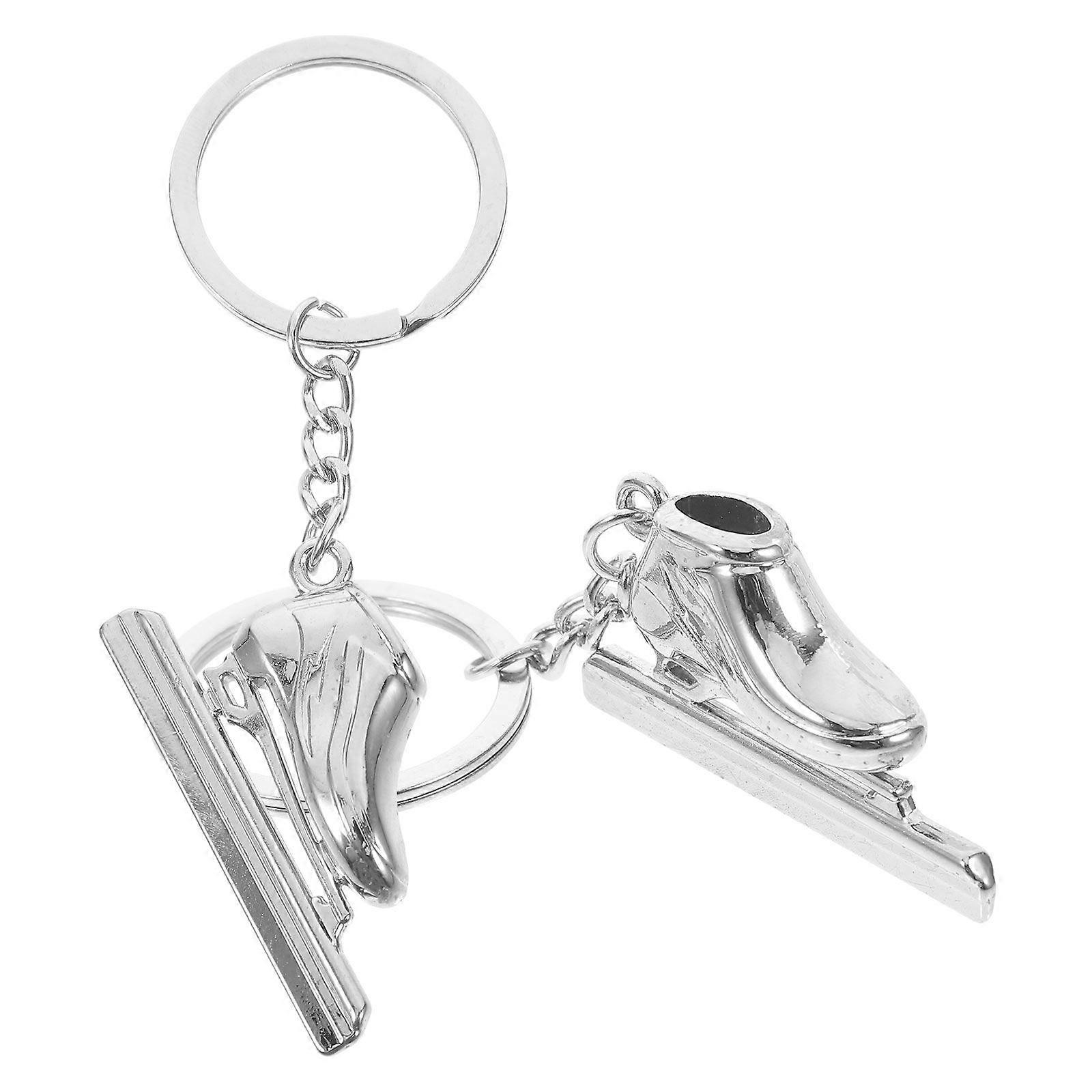 2pcs Roller Skating Key Ring Car Key Keychain Charm Handbag Purse Charm Roller Skating Gift