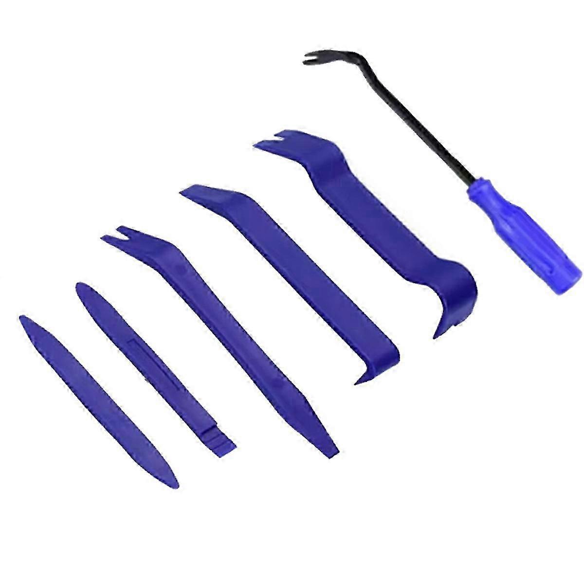 6 Pcs Auto Trim Removal Tool Kit, No-Scratch Plastic Pry Tool Kit - Interior Door Panel Clip Fasten