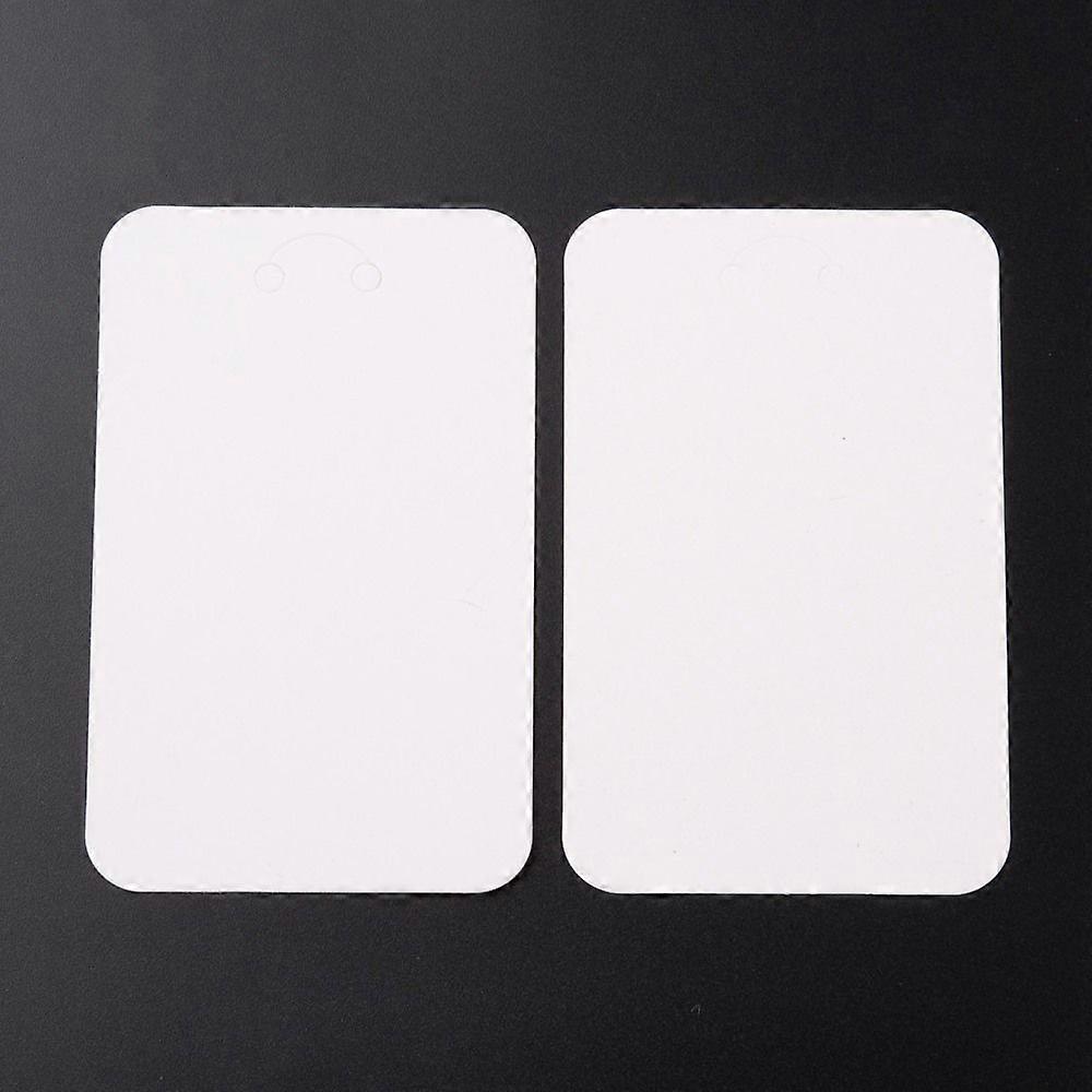 Blank Paper Display Cards for Keychain Displays Rectangle White 12x7.5x0.05cm