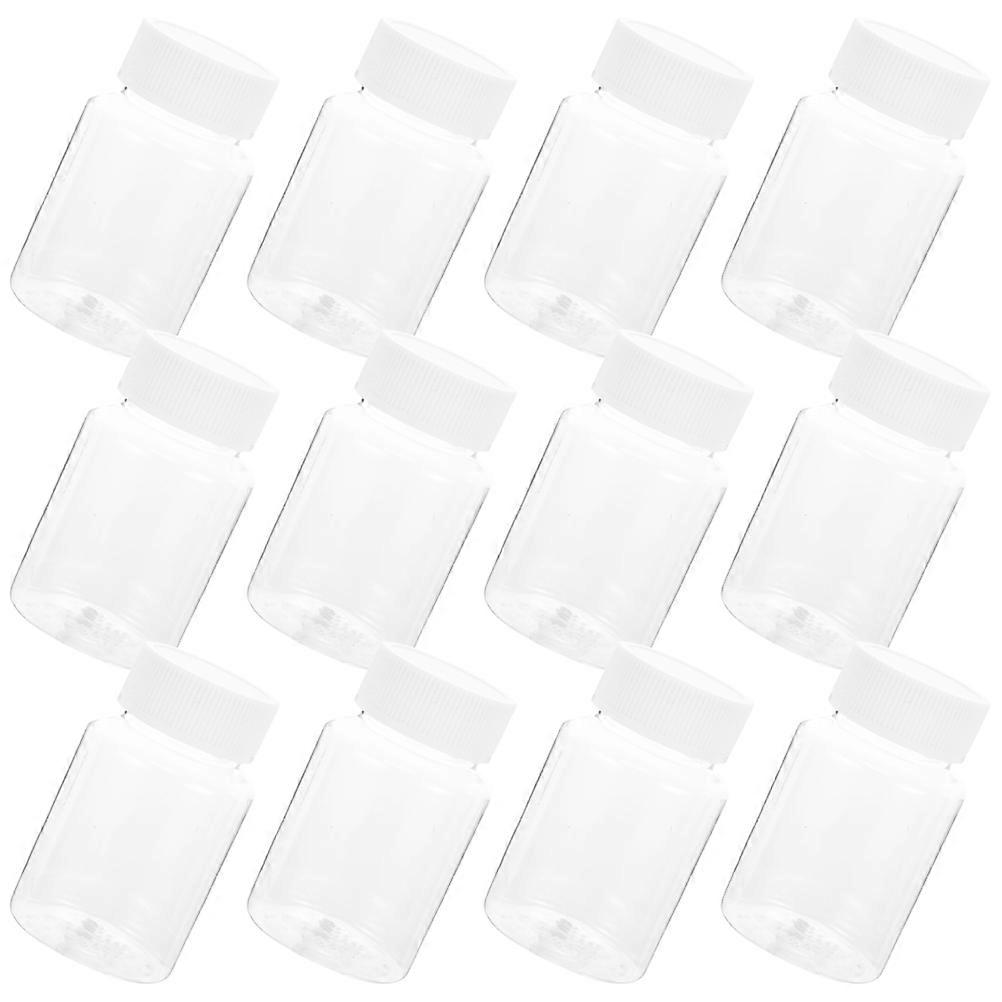 Plastic Pill Bottle Container for Storage Use 40Pcs Travel Pack