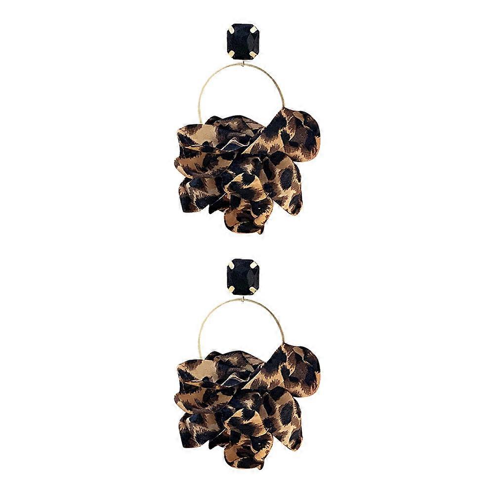 Leopard Creative Earrings Pendant Eardrop for Decoration 1Pair