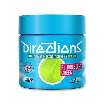 8 x La Riche Retninger Semi-Permanent Hårfarve 100ml Bøtter - Fluorescerende Grøn