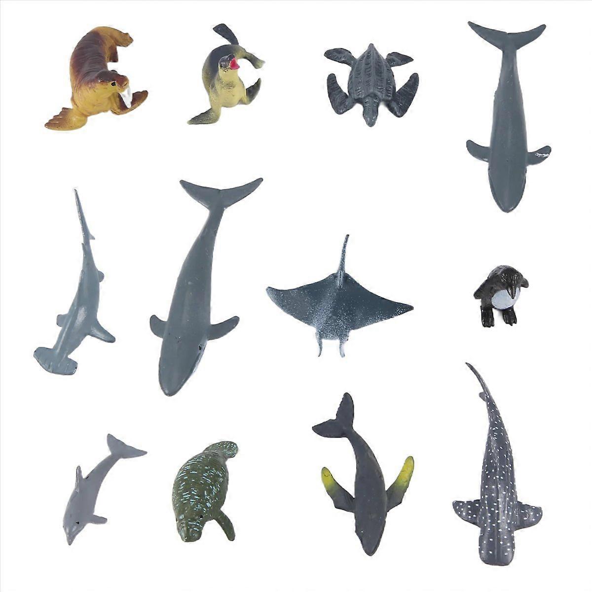 12Pcs Simulation Mini Marine Animal Giant Tooth 