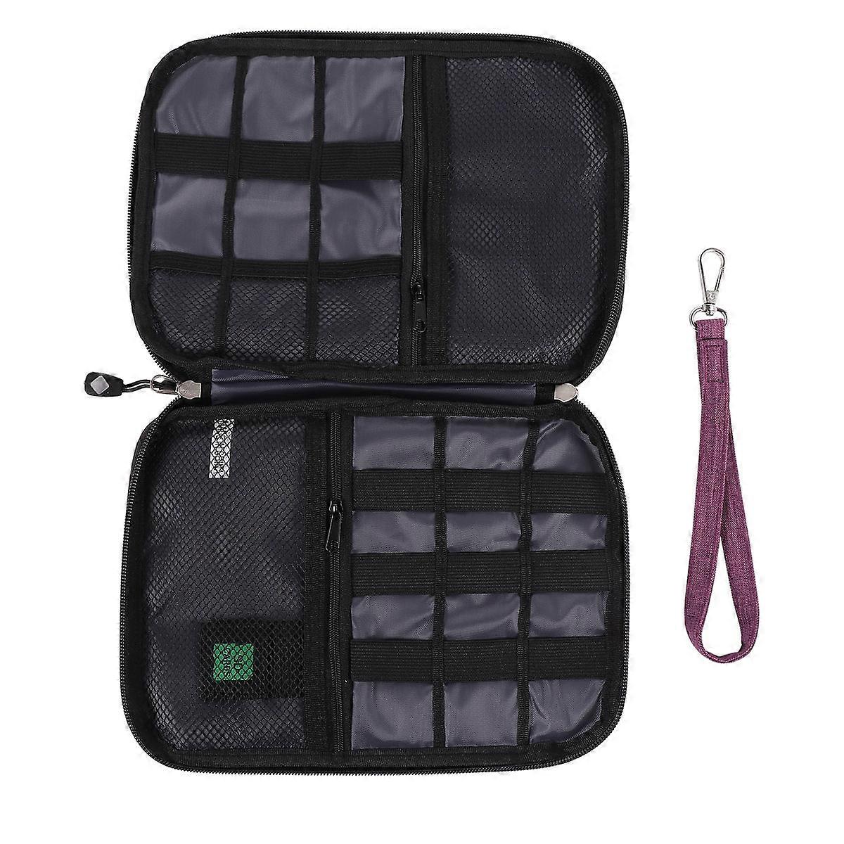 Data Cable Storage Pouch Digital Accessories Organizer for 3Pcs Items