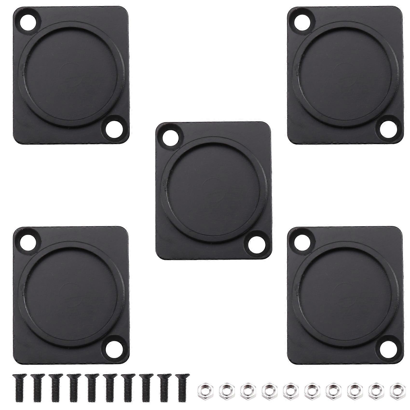 5PCS Panel Mount Blank Plate, D-Type Cover Plate Patch Board, Panel Base for Connectors and XLR Connectors