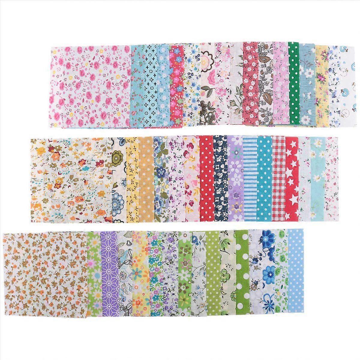 Fabric Patchwork Craft Batiks Mixed Squares Bundle,10 x 10cm, 50-Pack