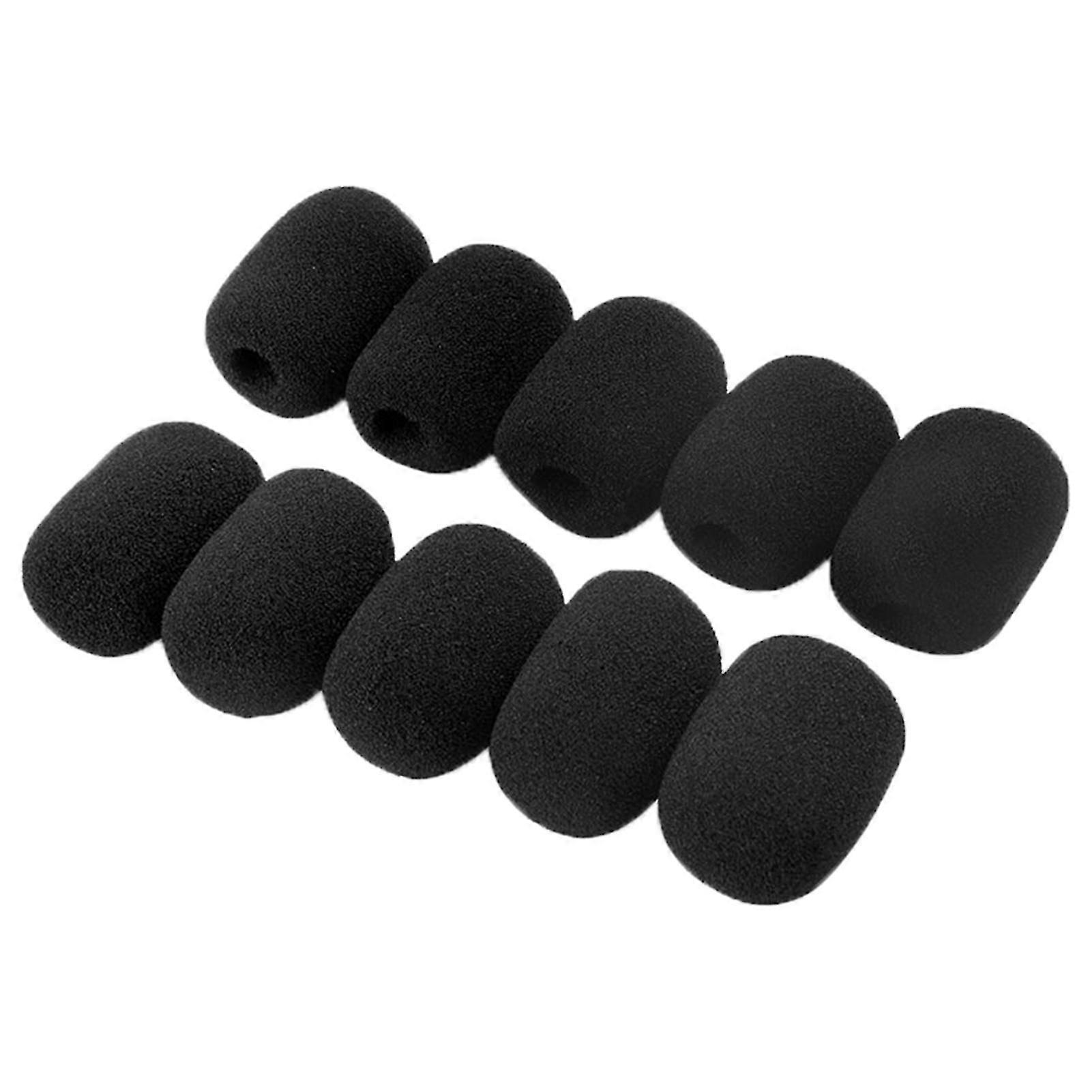 10pcs Microphone Windscreen Soft Sponge Mic Protector Headset Foam Covers Replacement