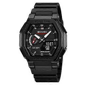 Montre homme outdoor - Chronographe numérique étanche avec bracelet en silicone, résistante aux chocs, idéale pour la randonnée, la natation et les loisirs (par exemple, pour les étudiants).