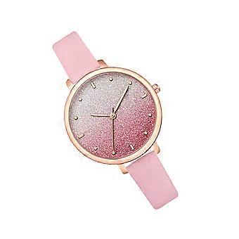 Quartz damespolshorloge als decoratief accessoire (1 stuk), roze, modieus polsaccessoire.