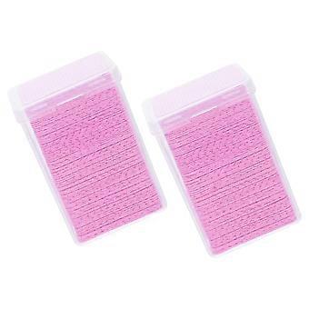 Cotton Eyelash Glue Remover Pads for Salon Use Pink 400Pcs Wiping Cloths