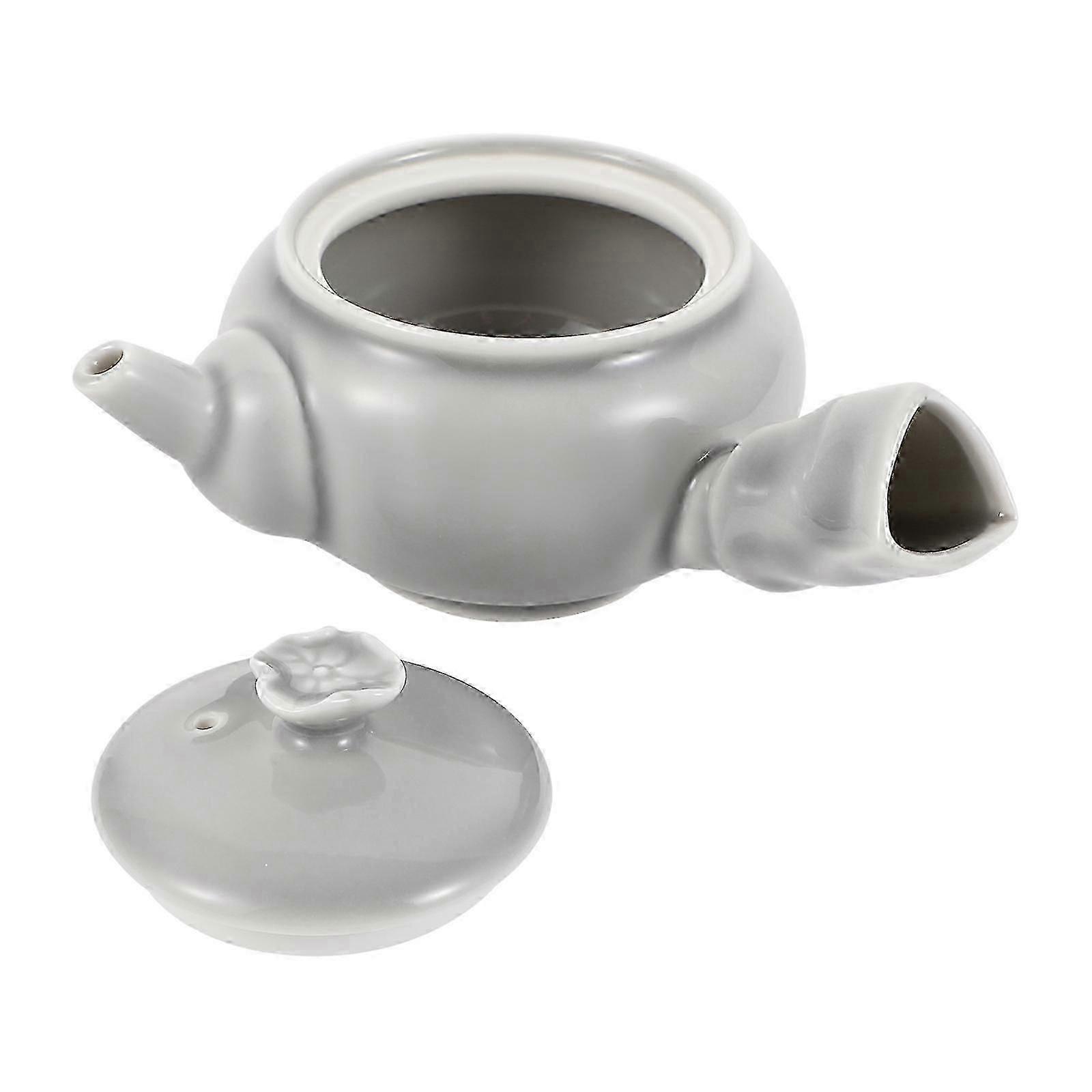 Retro Ceramic Handheld Teapot, 1Pcs, Assorted Color, For Tea Making