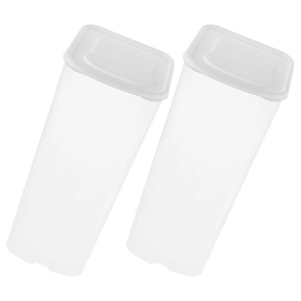 Bread Organizer for Storage 2Pcs Plastic Bread Storage Container White