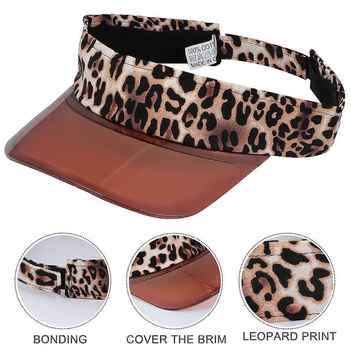 Hiking Hat Leopard Pattern UV Protection Adjustable 25*20*7cm 1Set