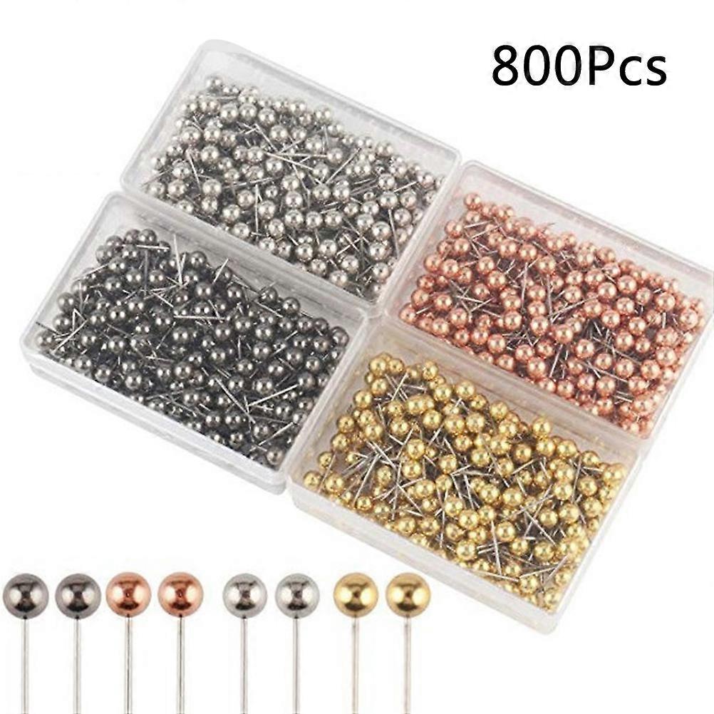 Map Flag Round Head Push Map Tacks for Office Use 800Pcs Assorted Color