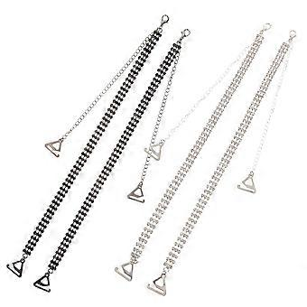 Bretelles de soutien-gorge strass invisibles pour mariage, danse et spectacle - Lot de 2