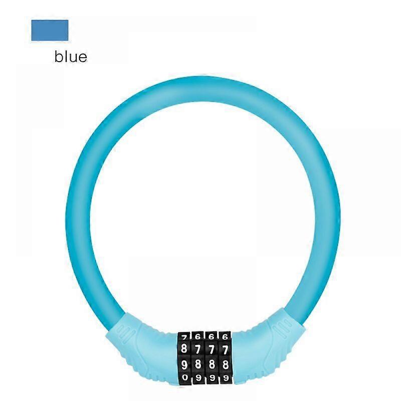 Blue Bicycle Lock Cable with Code Mini Portable Ring Cycling Equipment