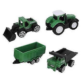 4 stk / sett 1/64 mini lastebil leker leke konstruksjon ingeniør kjøretøy abs friksjonsdrevet billeke for barn