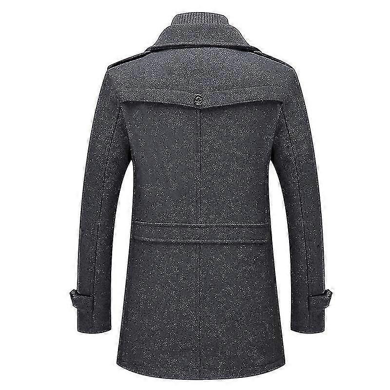 Men's Double Collar Wool Coat