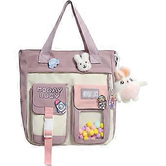 Purple Tool Bag, Kawaii One Size Backpack for Girls Shoulder Tote
