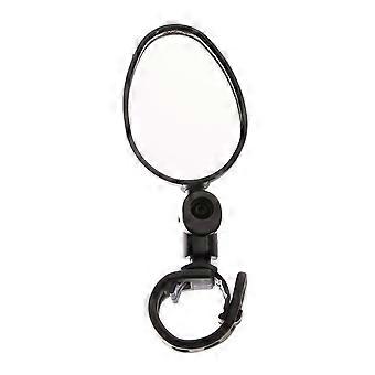 QX 13 x 5cm Universal 360 Rotate Motorcycle Bicycle Cycling Handlebar Rearview Mirror Black Bicycle Motorcycle Accessories