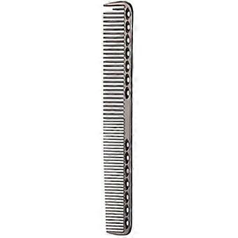 Haarschneidekamm aus Flugzeugaluminium, antistatisch, hitzebeständig, 21,5 cm, für Friseursalons, Schwarz
