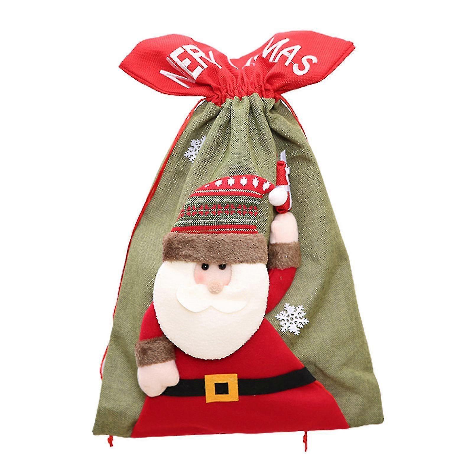 Christmas Wrapping Gift Bag Durable Cute Special Drawstring Bag For