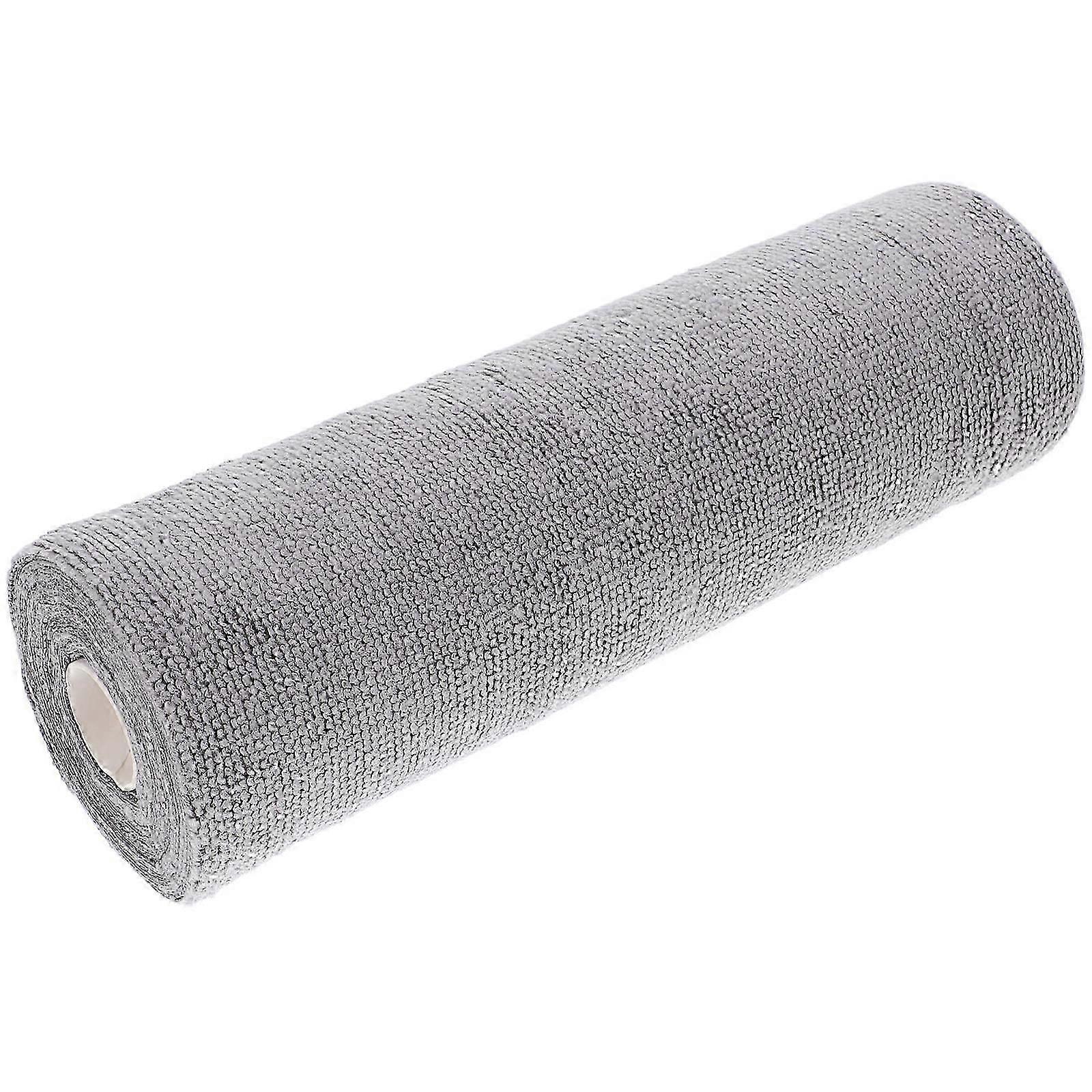 Grey Microfiber Cleaning Cloths Roll, Quick Dry, 20 Pieces