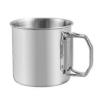 304 Stainless Steel Camping Cup 150ML Folding Handle Outdoor Travel Coffee and Tea Mug Rust Resistant