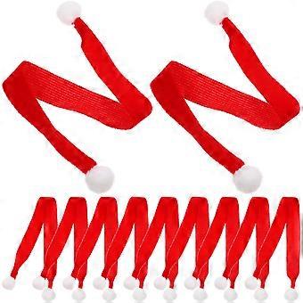 Lenço vermelho pequeno para bonecas, acessório de decoração, pacote com 100 unidades, lenços de tecido natalinos.