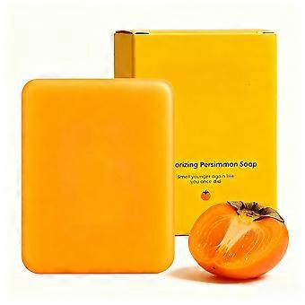 1/2/3 Pcs Natural Japanese Persimmon Soap 100g, Persimmon Soap Bar for Senior Body Odor Control, Deodorizing Cleanser, Gentle Formula for Sensitive & 