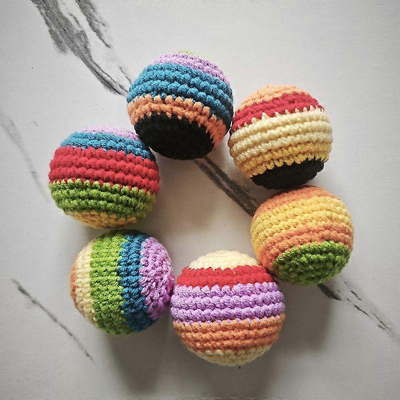 Ensemble de footbags crochetés à la main de qualité supérieure - Balles de jonglage souples pour tous les âges, idéal pour jouer dans le jardin et en voyage
