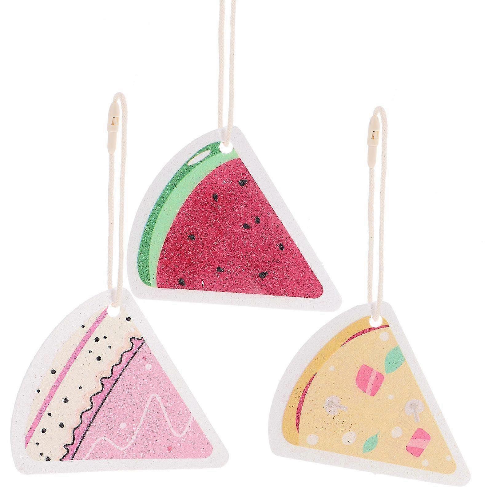 3pcs Triangle Wok Sponges Multi-function Dish Sponge Cartoon Cleaning Sponges