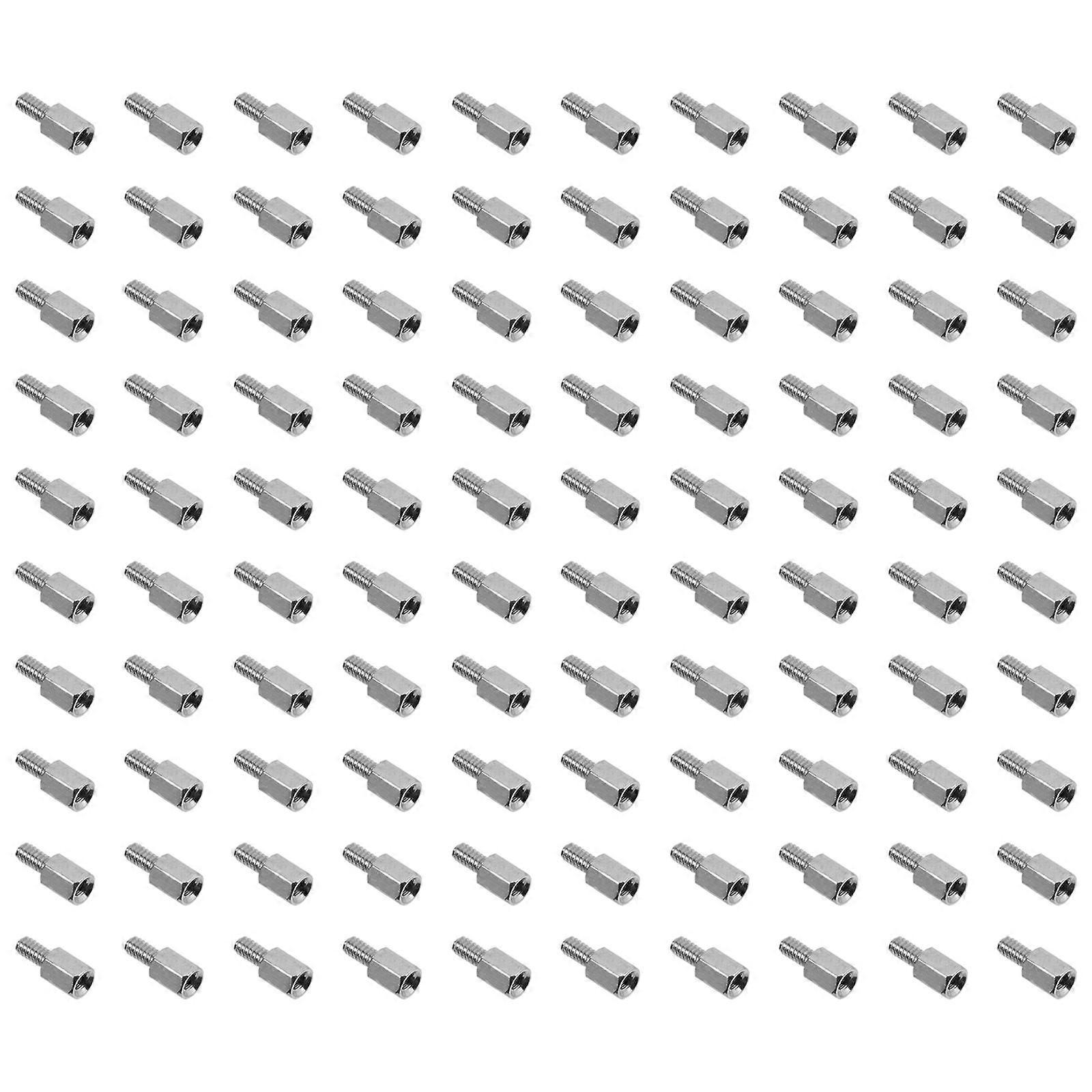 Standoff for Pcb Board Assembly 100Pcs Silver Hex Single Head